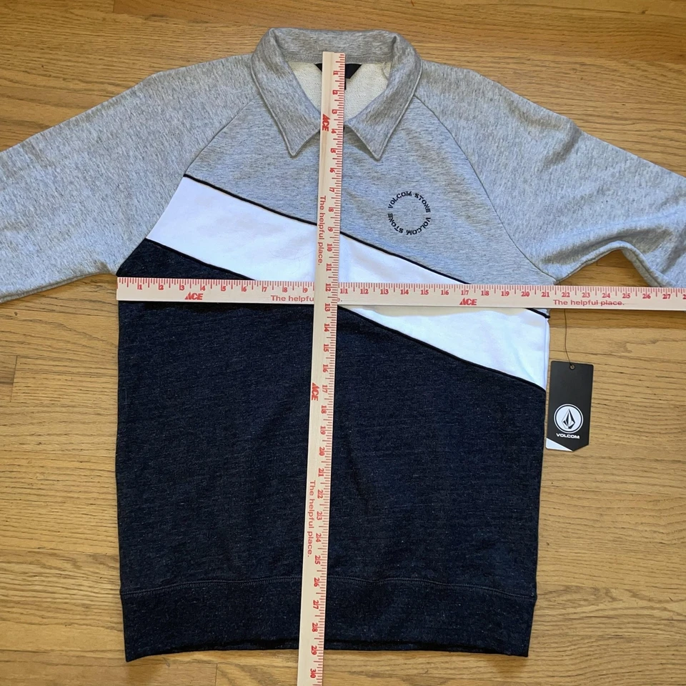 Volcom Pullover Sweater NWT Mens Medium Half Zip Rest Day Polo skate snowboard - Image 4 of 4