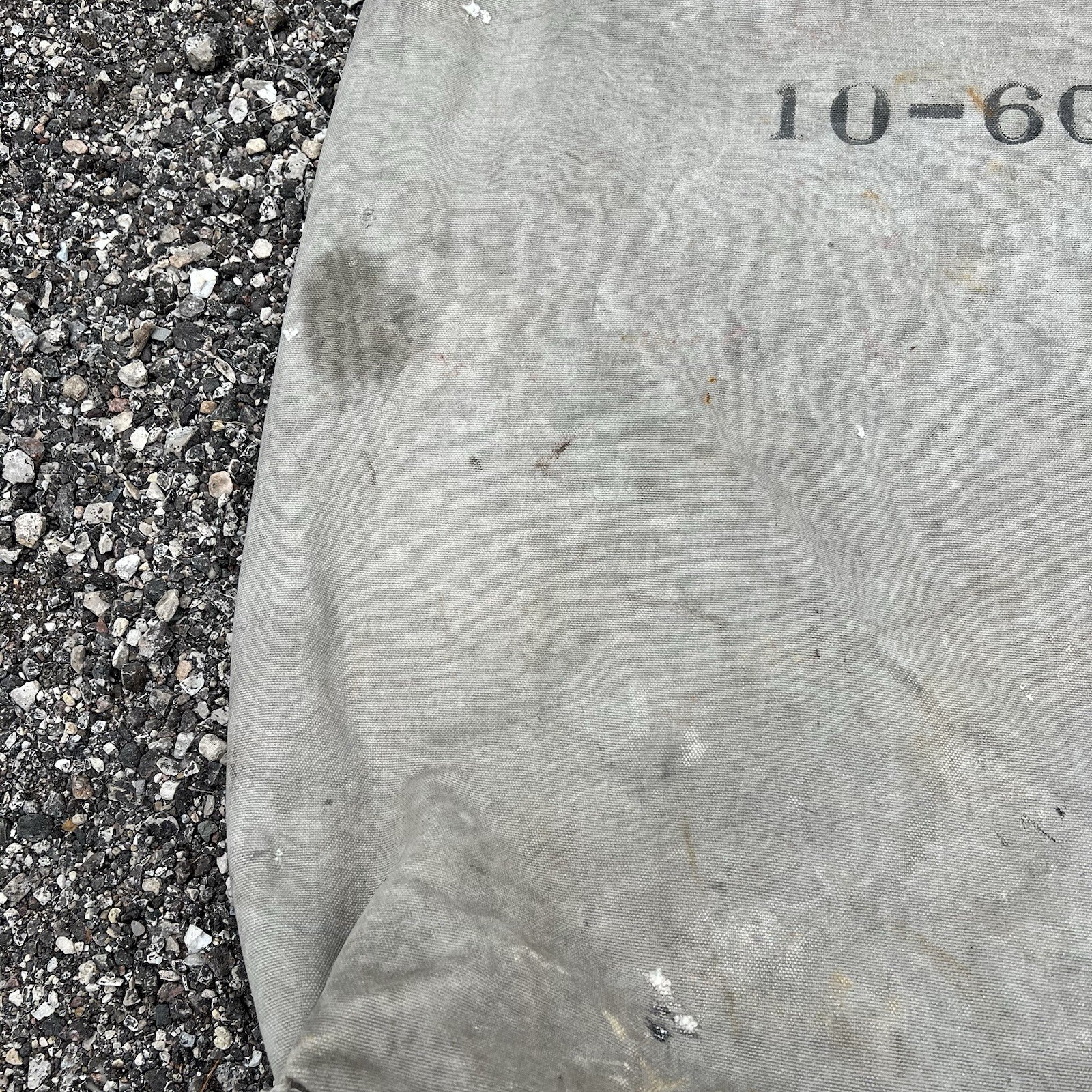 как выглядит Vintage 1960 Distressed US Mail 2 Registered Mail Canvas Duffle Bag w/Repairs фото