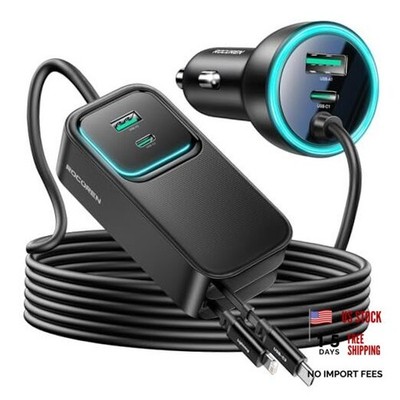 135W Multiple Ports Car Charger,Car Travel Essentials for Road Trips,6-Port