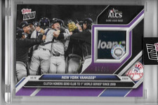 2024 Topps Now #856D NY Yankees Base Relic Purple parallel Low Numbered: #03/25