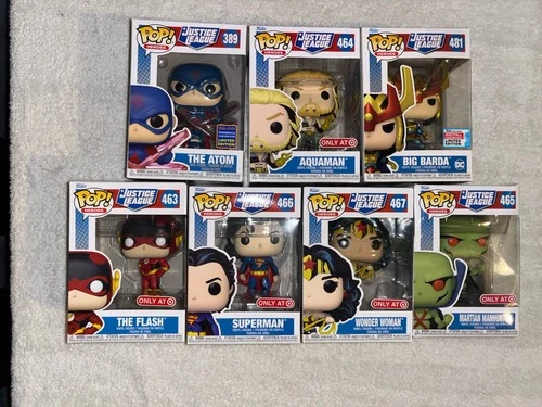 Funko Pop! Heroes 7 Funkos Bundle Superman, Flash, Wonder Woman, Aquaman, & More