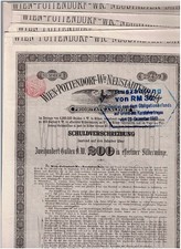 Zestaw 4 Wien-Pottendorf-Wr. Neuststadterbahn, Wiedeń 1874, SV 200 guldenów, VF- lepsza