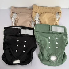 Washable Female Dog Diapers Reusable Puppy Panties Heat Period XL Doggie X4