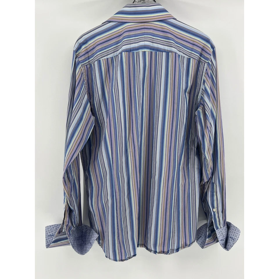 Banana Republic Shirt Mens 16-16.5 Stripe Fitted French Cuff Dress - Image 3 of 4