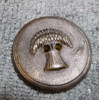 3 Antique Pressed Horn Carved Picture Buttons CORNUCOPIA WHEAT PENTAFOIL — photo 5