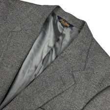 Brooks Brothers Men s 100 Wool 2-Button Blazer Gray Blue USA 43R