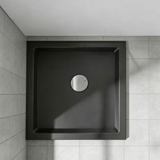 Modern Heavy Duty Shower Pan in Black 36 in.Wx36 in.H Lightweight Shower Base