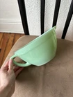 Vintage Original Fire King Oven Ware Jade-ite Batter Bowl with Spout and Handle