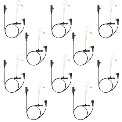 10 pcs Flexible High Grade Radio 2-Wire Earpiece PTT for Motorola BC95 BC120