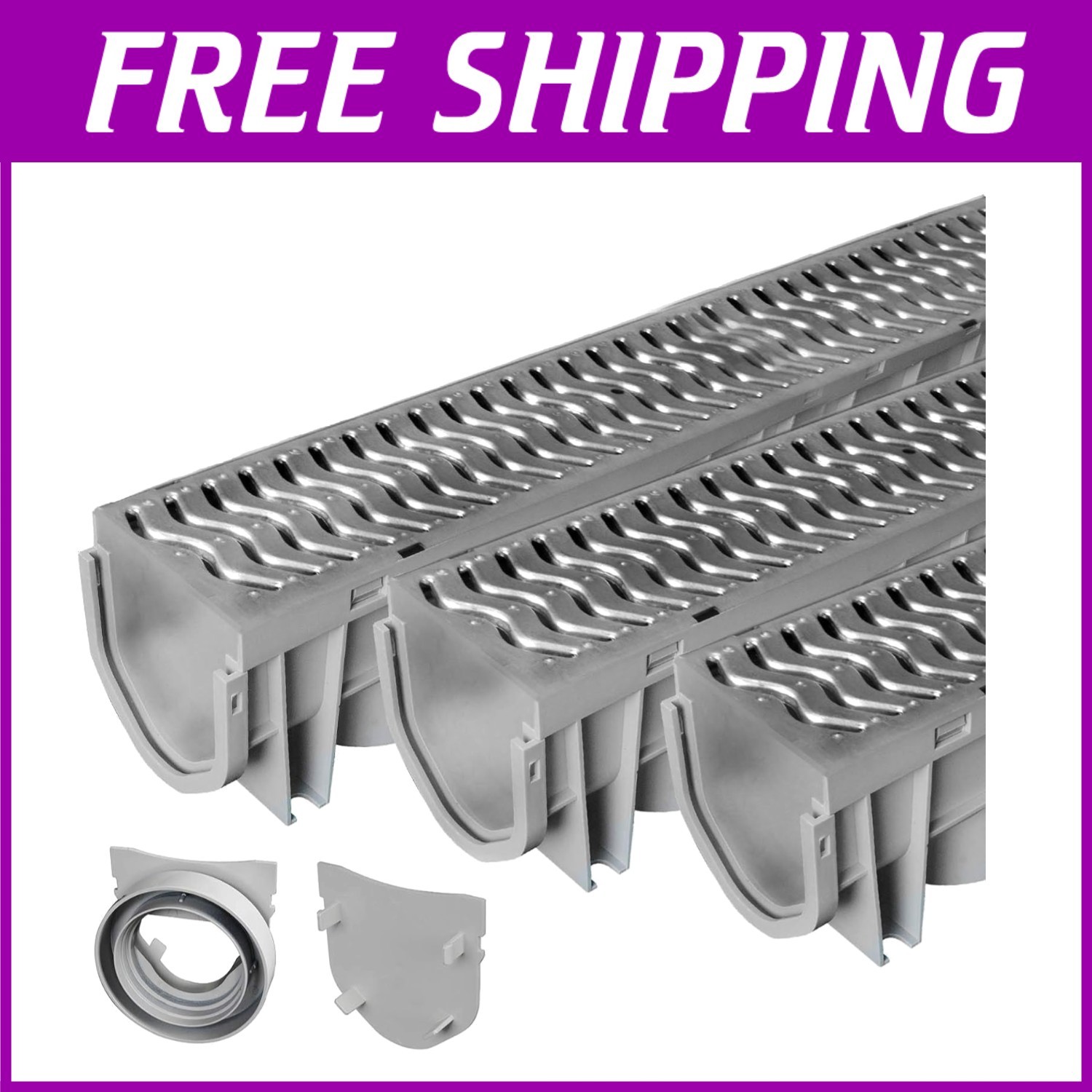 Drenaje duradero de zanja y calzada - 100 % plástico reciclado