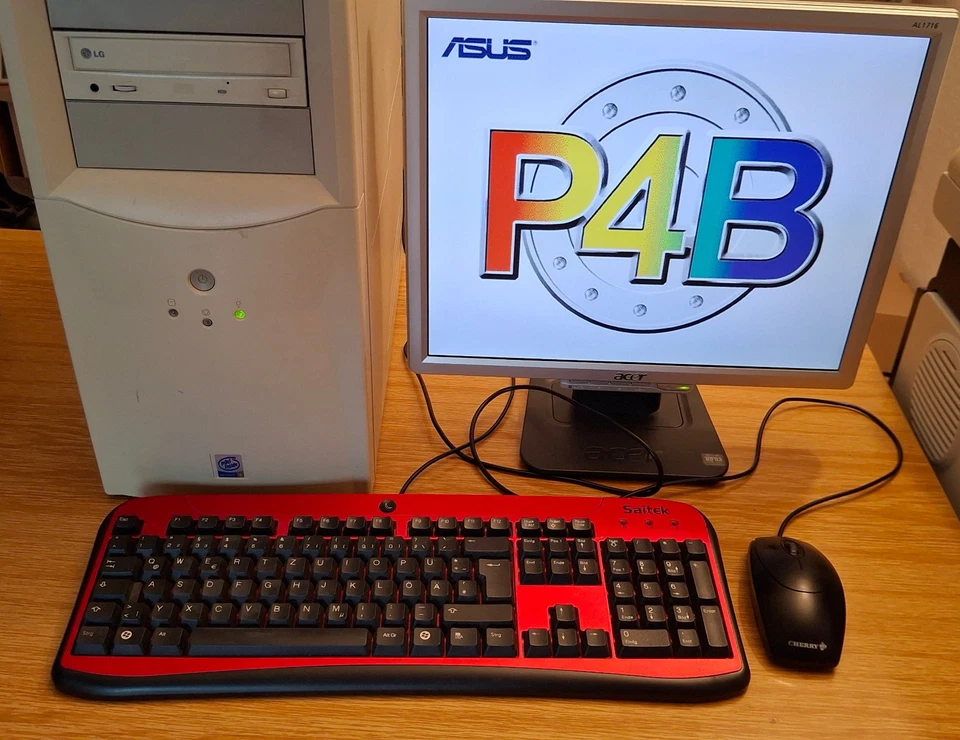 Retro Gaming PC, Pentium 2,2GHz, GeForce 7600GS, 1GB Ram, 61GB HDD, MB Asus P4B