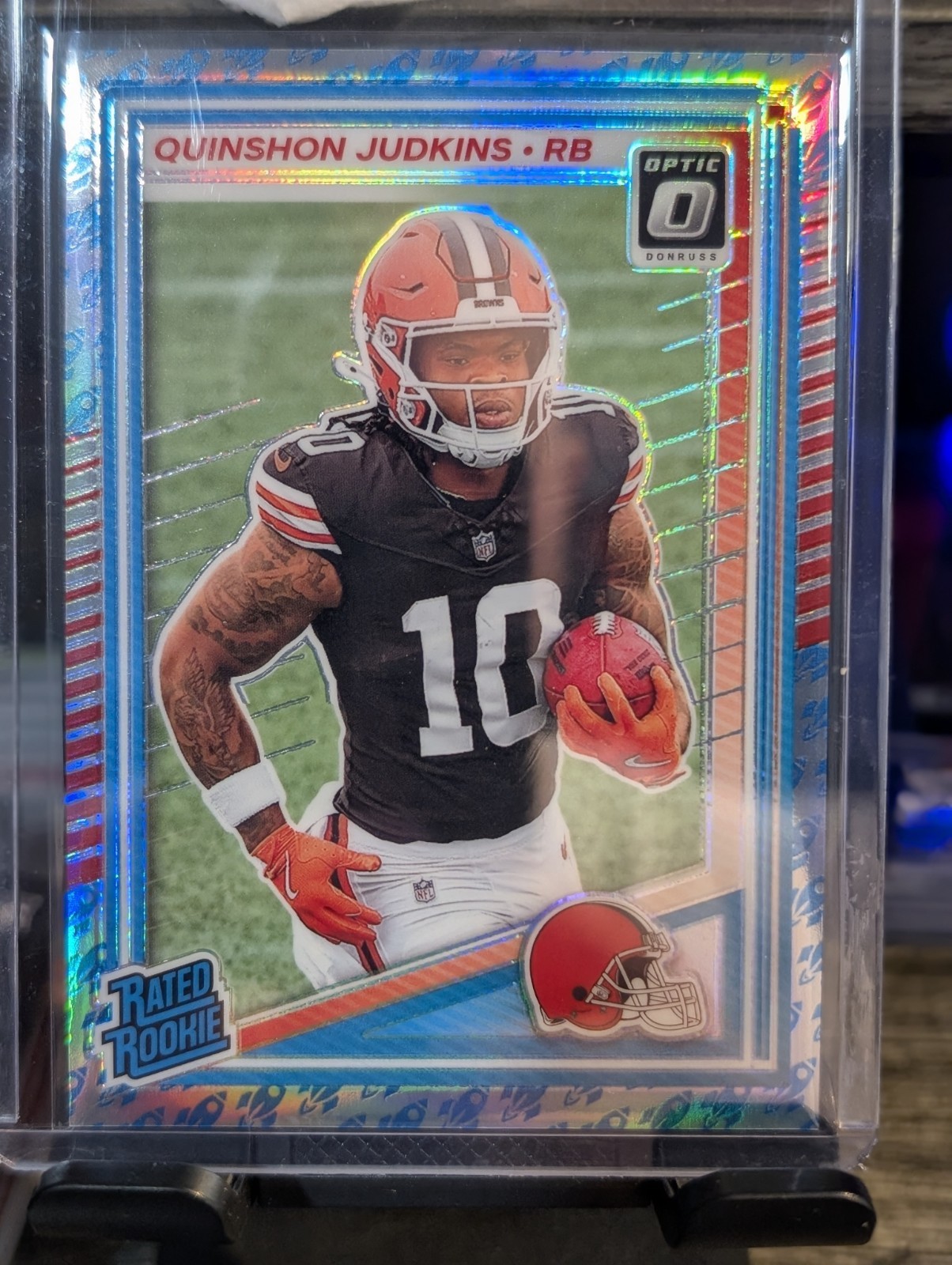 2025 Donruss Optic Football Quinshon Judkins #252 Rocket Emoji SSP Browns