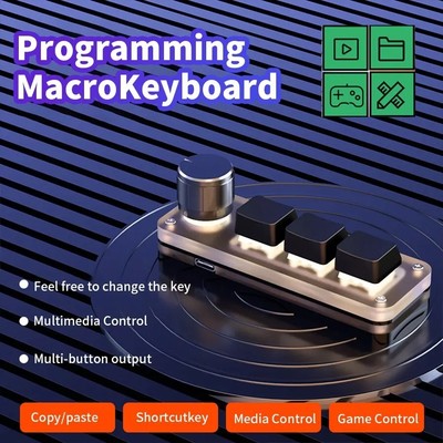 Makro Mechanische Tastatur RGB Mini Gaming Custom Programming Knob Keypads