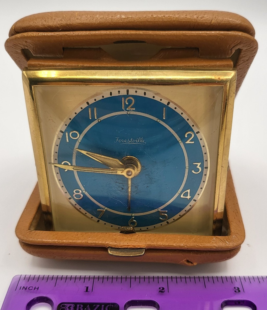 VTG Forestville Hatch Case Travel Desk Alarm Clock West Germany - Parts Only