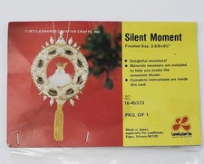 Vtg 1977 LeeWards ANGEL WREATH Ornament Kit 16-45373 Sequin Beads NOS Sealed