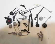 MARX BLUE AND GRAY PLAYSET LOT 29 SMALL BLACK SILVER ACCESSORIES 1960's VTG