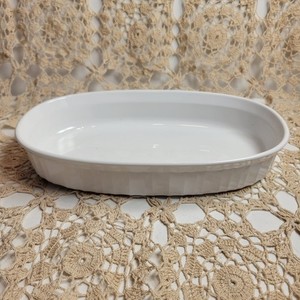 VTG Corningware Oval 1 Liter F-7-B French White Baking Dish Casserole Pyroceram
