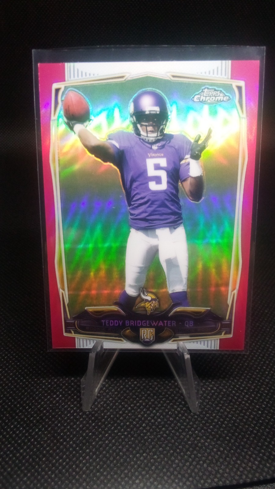 Teddy Bridgewater - 2014 Topps Chrome Rookie Pink Refractor /399 - Vikings