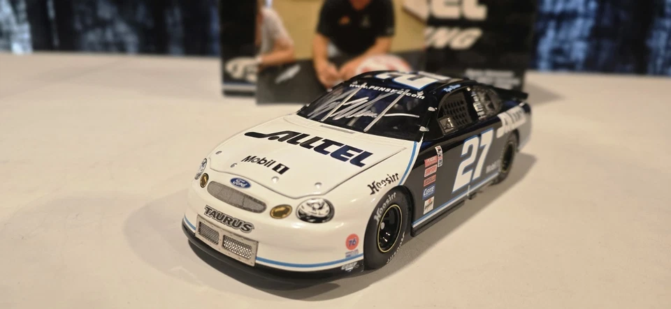 2000 #27 Ryan Newman Alltel Ford 1st ARCA win SIGNED WITH PHOTO 1:24 Diecast - Image 3 of 4