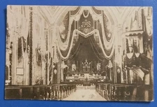 1910ca Moncalvo (Vercelli) - interno chiesa San Francesco