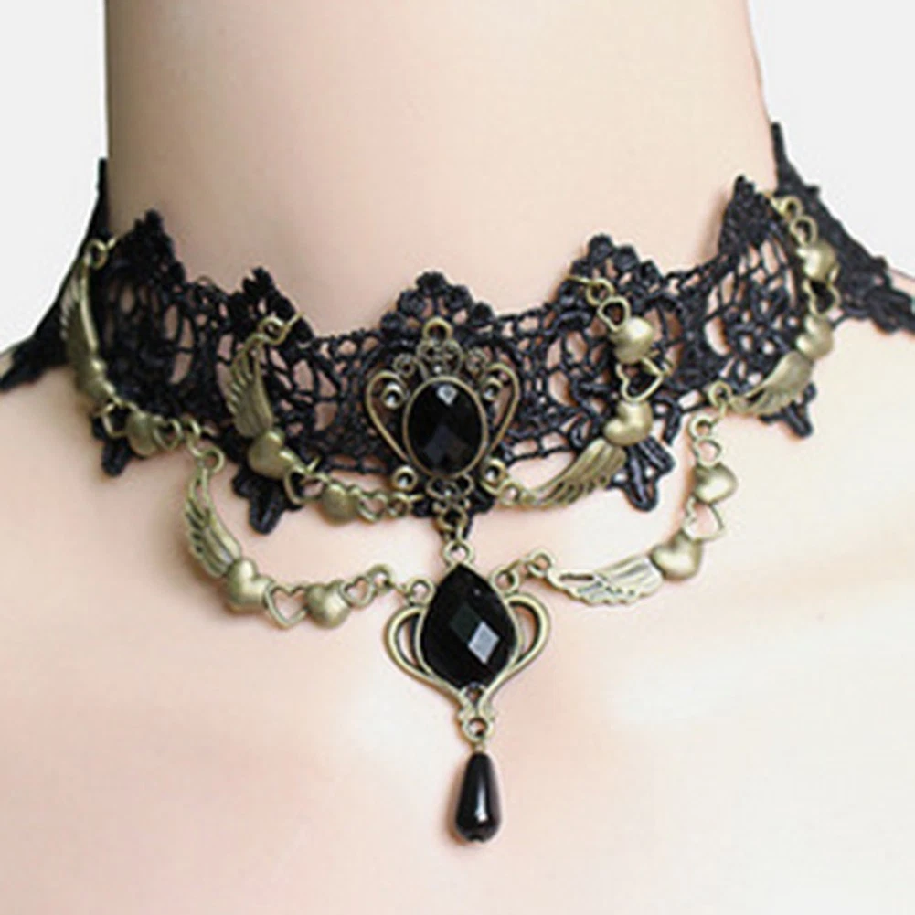 VETEMENTS Collana moda scura collana perimetrale regolabile per abiti casual