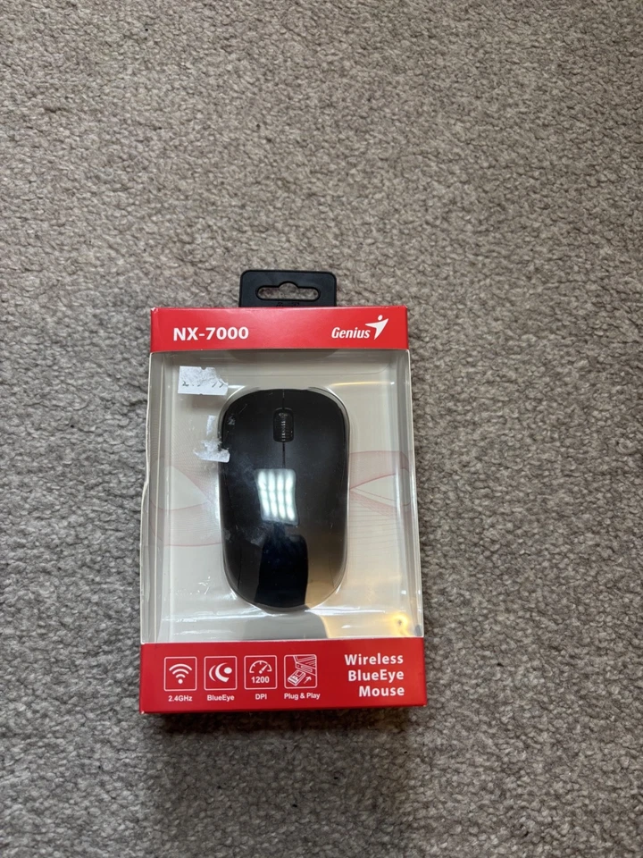 Genius NX-7000 Wireless BlueEye 1200 dpi Mouse - Black - New Boxed - Image 2 of 4