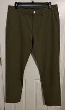 Bonobos Performance Link Slim Taper Tech Golf Pants Mens 36x34 Olive Green