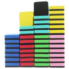 48Pcs Dry Erase Erasers, Colored Magnetic Whiteboard Cleaning Tool for Classr...