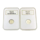 1944-D Mercury Dime MS 67 FB NGC United States 10c Coin Lot of 2 #C907-5