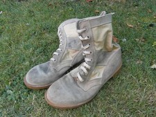 British Army Gulf War Canvas Tan DMS Desert Boots Size 10 Desert Storm 1990s (2)