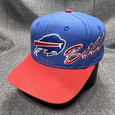 Buffalo Bills Hat Vintage NFL SnapBack Script Logo Authentic Pro Line Apex One