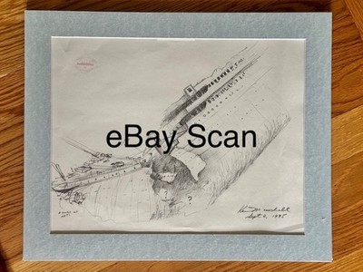HMHS Britannic Sketch fr. 1995 Expedition / White Star Line / #1 / Ken Marschall