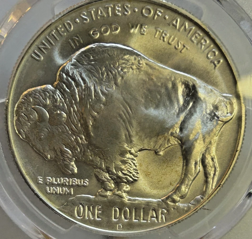2001 D American Buffalo Commemorative Silver Dollar PCGS MS70 - Image 4 of 4