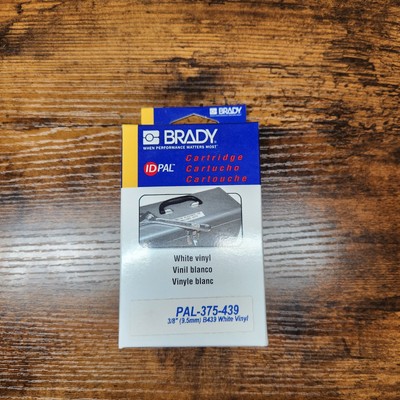 Brady Id Pal PAL-375-439 Labeling Cartridge 3/8'' White Vinyl 81012