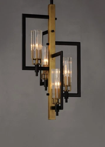 Maxim 16114CL Flambeau 4 Light 13"W Chandelier - Black - Picture 7 of 9