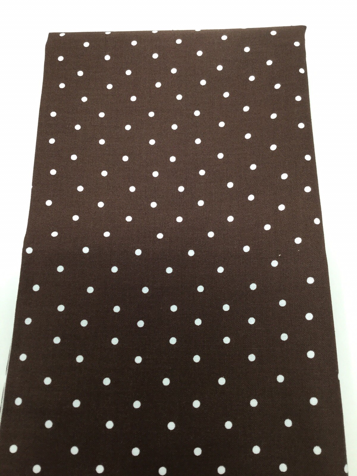 Brown White Polka Dot Fabric Lot 2 Y Total Cotton Quilting F32 eBay