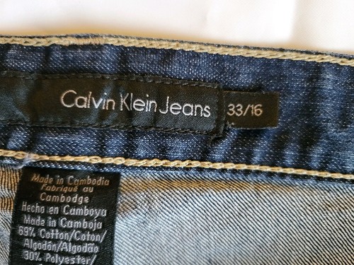 Calvin Klein Damen 33/16 blau Denim Jeans Skinny Mid Rise dunkle Waschung 29" Schrittlänge - Bild 8 von 14