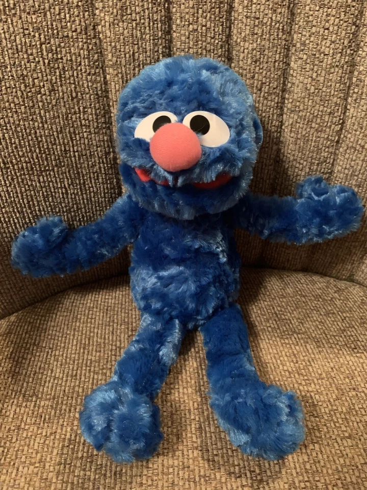 "Muñeco de peluche Sesame Street Grover Plush Gund 2009 14"" gorro de peluche raro retirado" Foto 2 de 4