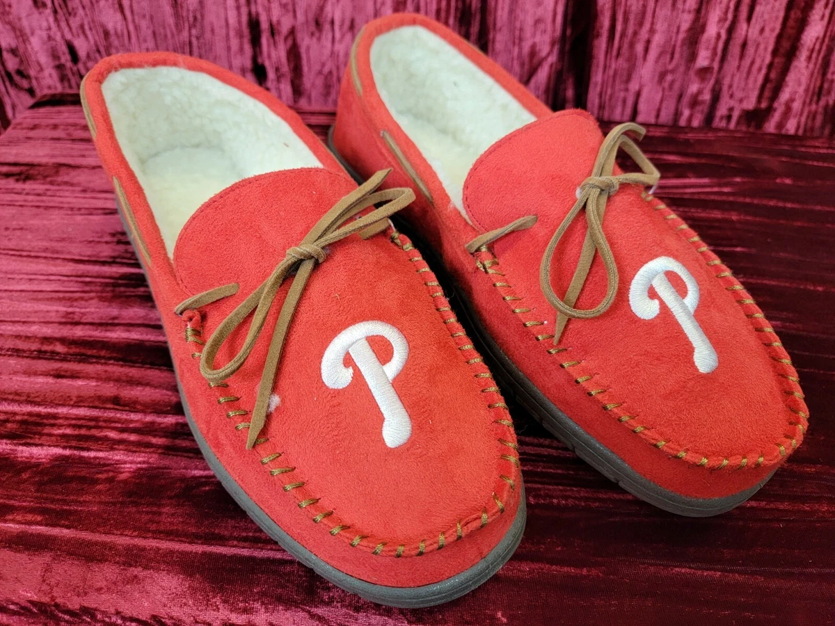 FOCO MLB PHILADELPHIA PHILLIES MLB Team Logo Slippers Shoes Size L 11 12 Men s