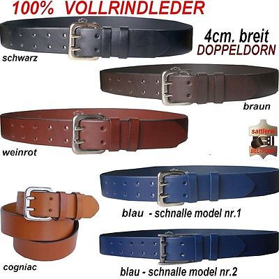 4cm Full-Grain Leather Belt