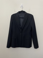 Elie Tahari Black Single Button Stretch Blazer Jacket Career  Women  s Size 10