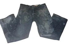 Wrangler Men's Blue Jeans 34x30 Relaxed Boot Custom Bleached