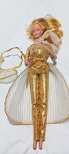 Vintage 1980 Golden Dream Barbie Fashion Doll with Storage Case 1002 by Mattel