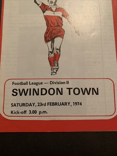 1974 Middlesbrough V Swindon Town Football/Soccer Programme - Picture 2 of 4