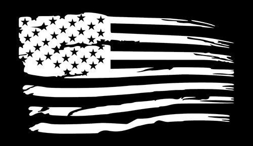 Distressed American Flag Premium Vinyl Decal - Picture 7 of 14