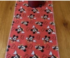 runner made with mickey Red Black White Disney Sale 10”x36” Dresser Or Table