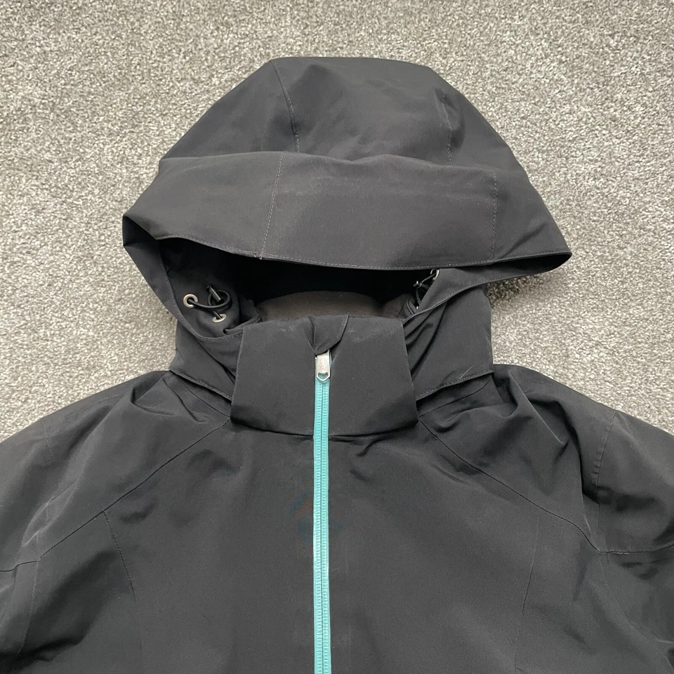 Spyder Jacket Adult 8 Black Temerity Insulated Full Zip Hooded Ski Ladies READ - Image 2 of 4