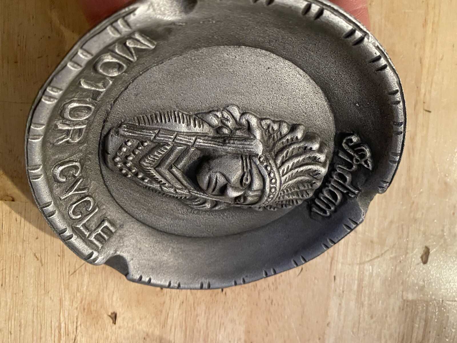 Indian Motorcycles Cigar Ashtray Patina Harley Davidson Triumph