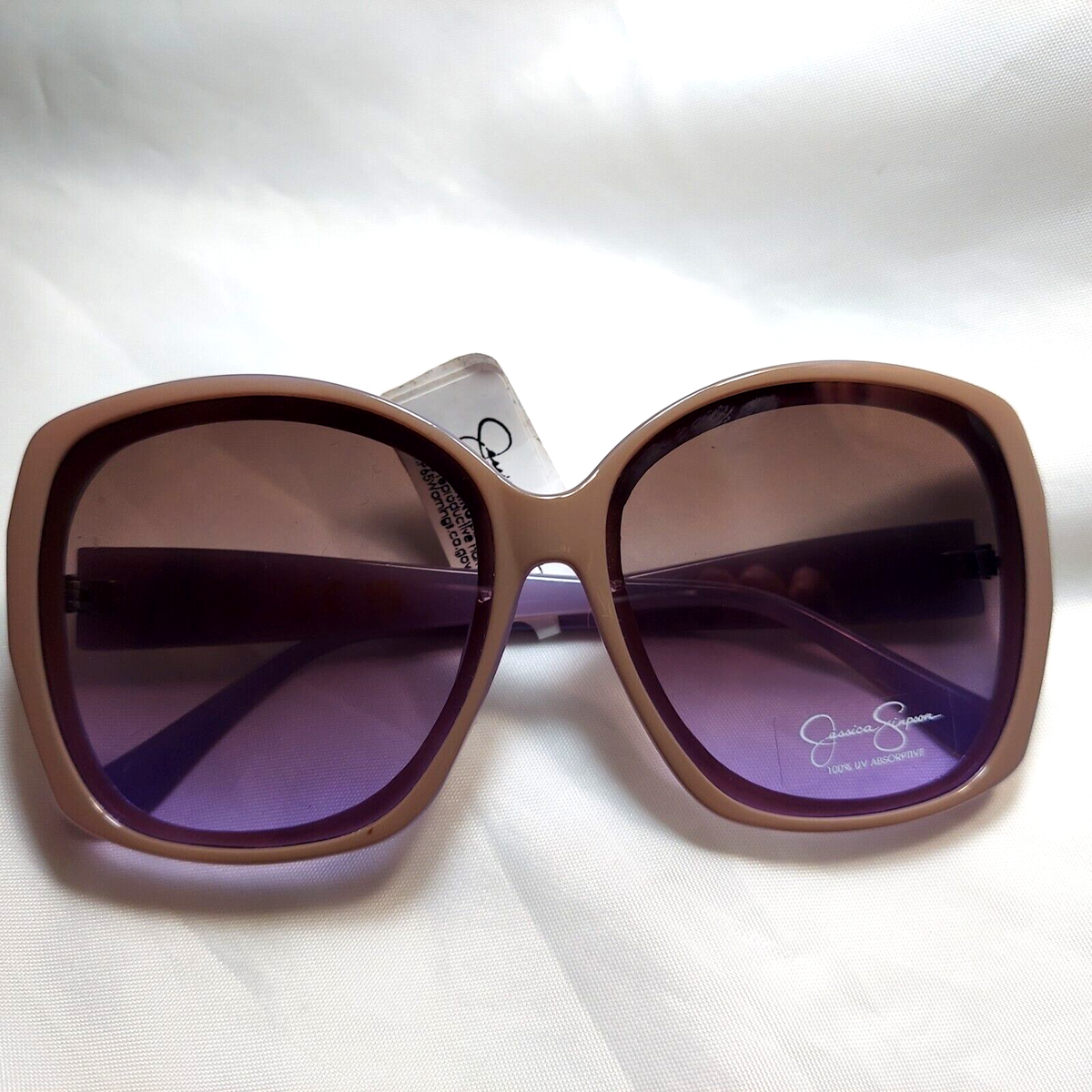 NWT Jessica Simpson Oversized Sunglasses Nude Lilac J5839 | eBay