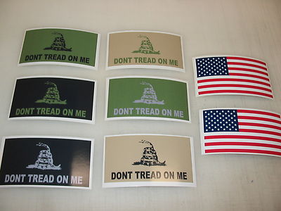 DONT TREAD ON ME FLAG Sticker Decal LOT 4 boat car Window Truck suv USA American